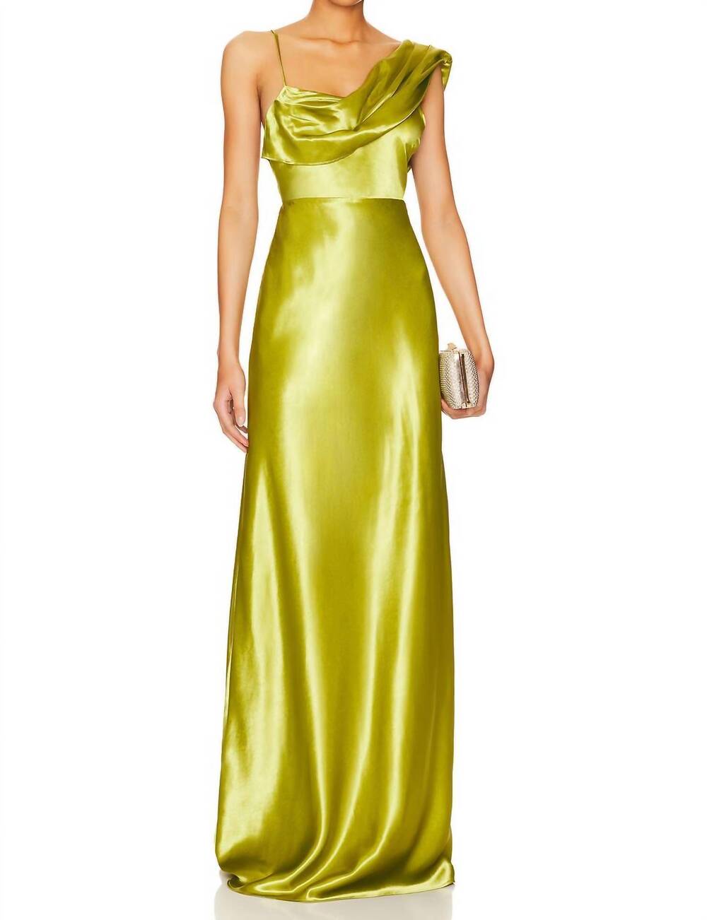 NEW HOUSE OF HARLOW 1960 antonia gown in green